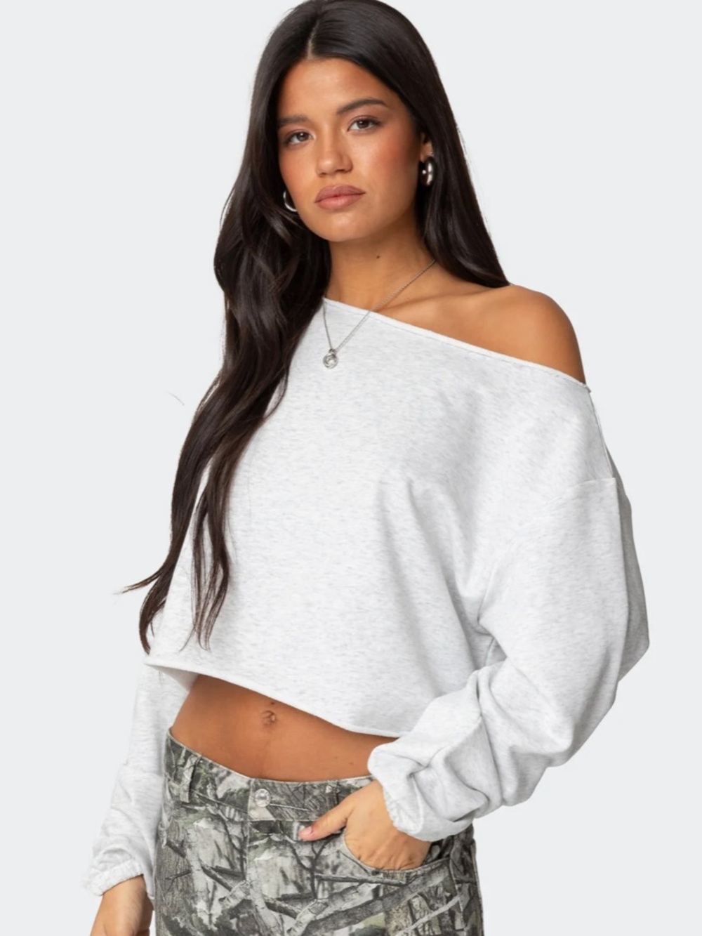 Aveline Off Shoulder Lightweight Sweatshirt Size XS - Picture 3 of 7